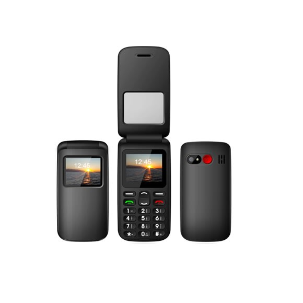 CELULAR SENIOR TECNOLAB SHELL SOS 4G 1.77 PULGADAS NEGRO - 2