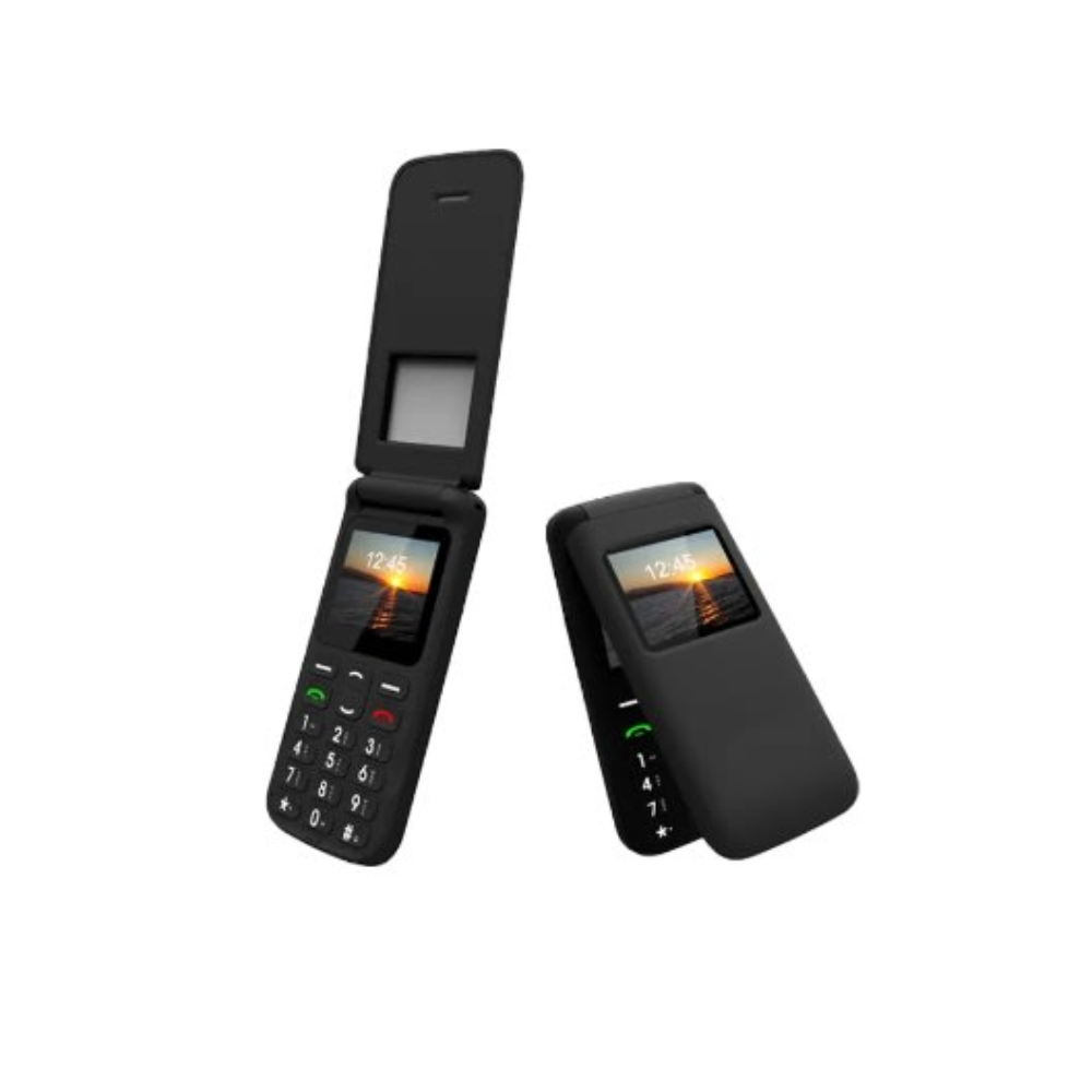 CELULAR SENIOR TECNOLAB SHELL SOS 4G 1.77 PULGADAS NEGRO - 4