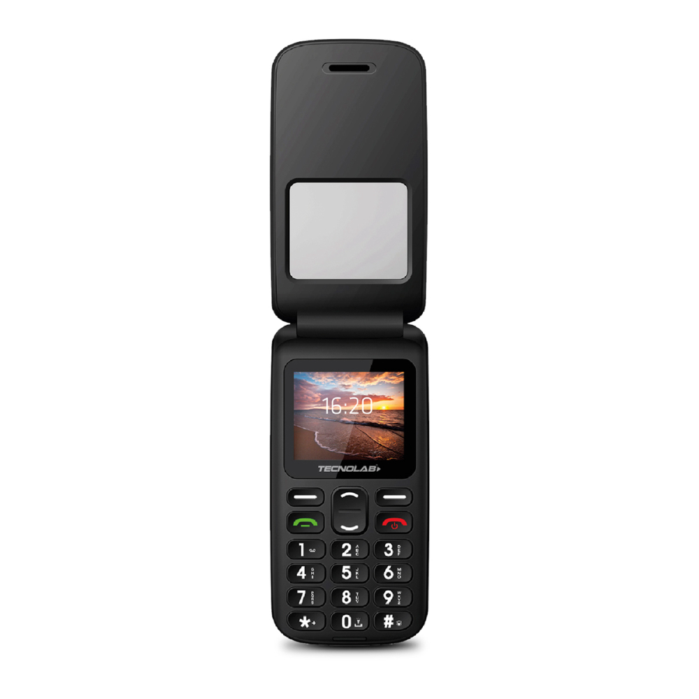 CELULAR SENIOR TECNOLAB SHELL SOS 4G 1.77 PULGADAS NEGRO - 6