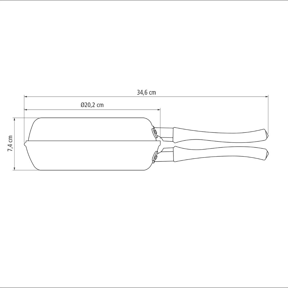 SARTEN TORTILLERO TRAMONTINA 20CM DOBLE - 6