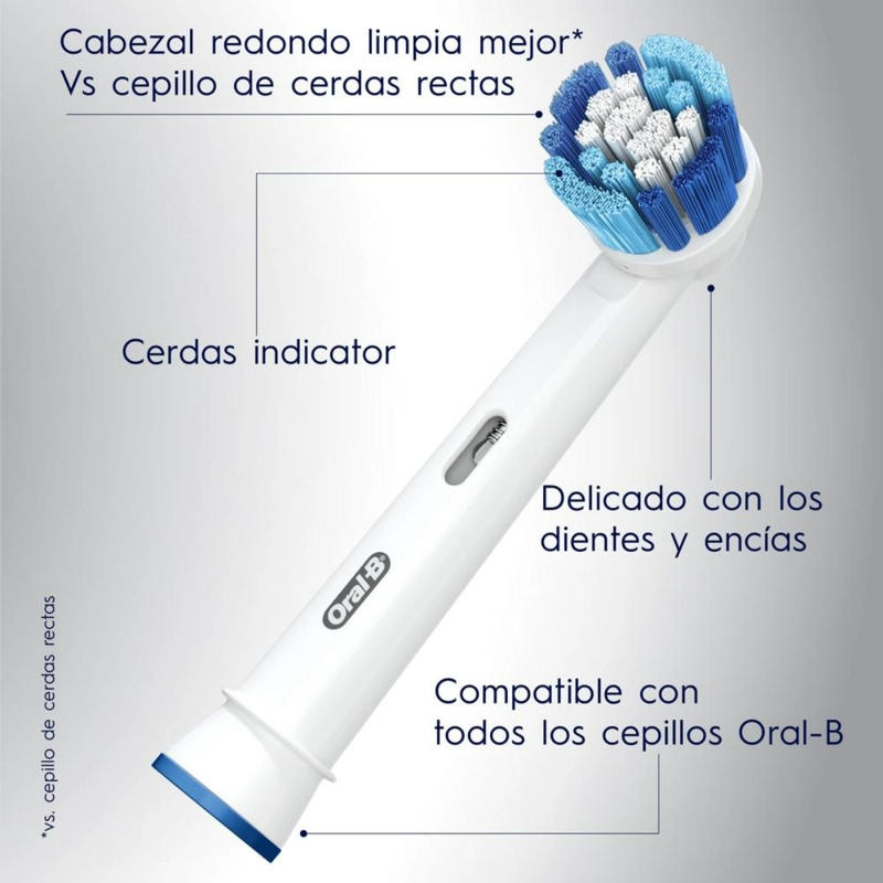 PACK 4 REPUESTOS DE CEPILLO ELÉCTRICO ORAL-B PRECISIÓN CLEAN - 5