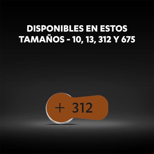 PACK 60 PILAS DURACELL AUDÍFONO TAMAÑO 312 - 3