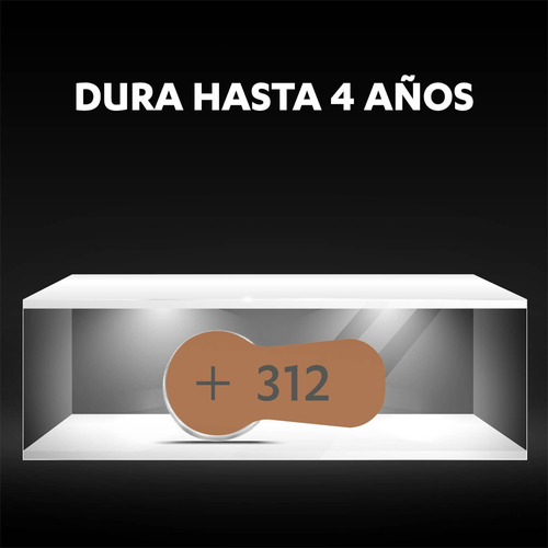 PACK 60 PILAS DURACELL AUDÍFONO TAMAÑO 312 - 6