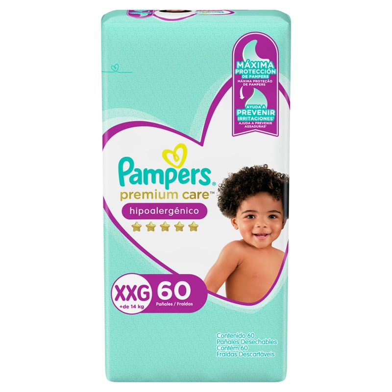 PAÑALES PAMPERS PREMIUM CARE XXG X 60UND - 1