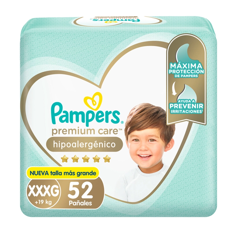 PAÑALES PAMPERS PREMIUM CARE XXXG X 52 UND - 1