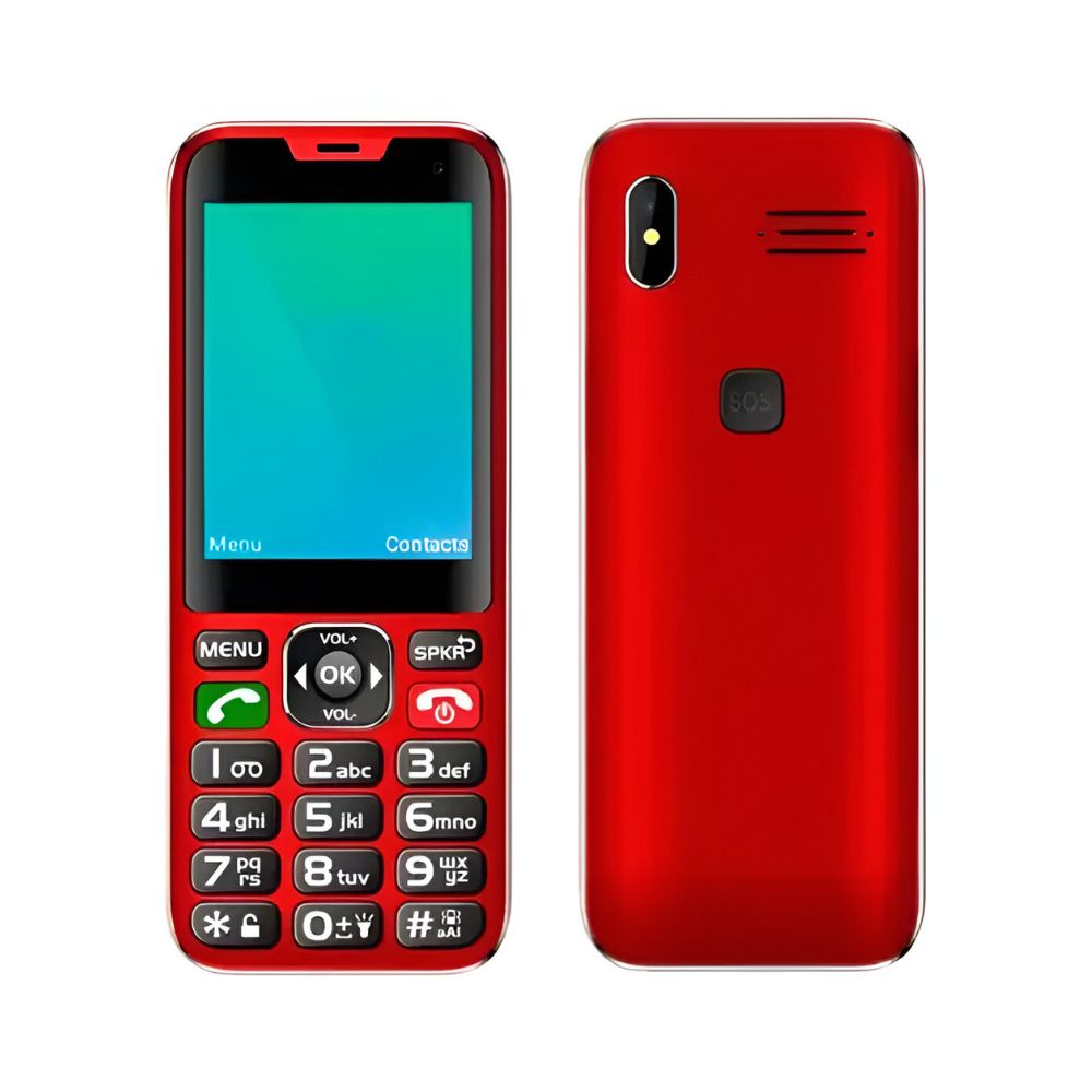 CELULAR TECNOLAB TELEFONO SENIOR 4G ADULTO MAYOR TL487 ROJO - 2