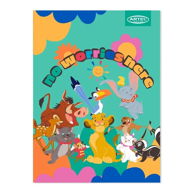 CUADERNO ARTEL 100 HOJAS COLLEGE DISNEY MATEMAT 7MM X10UD DISEÑOS - 4