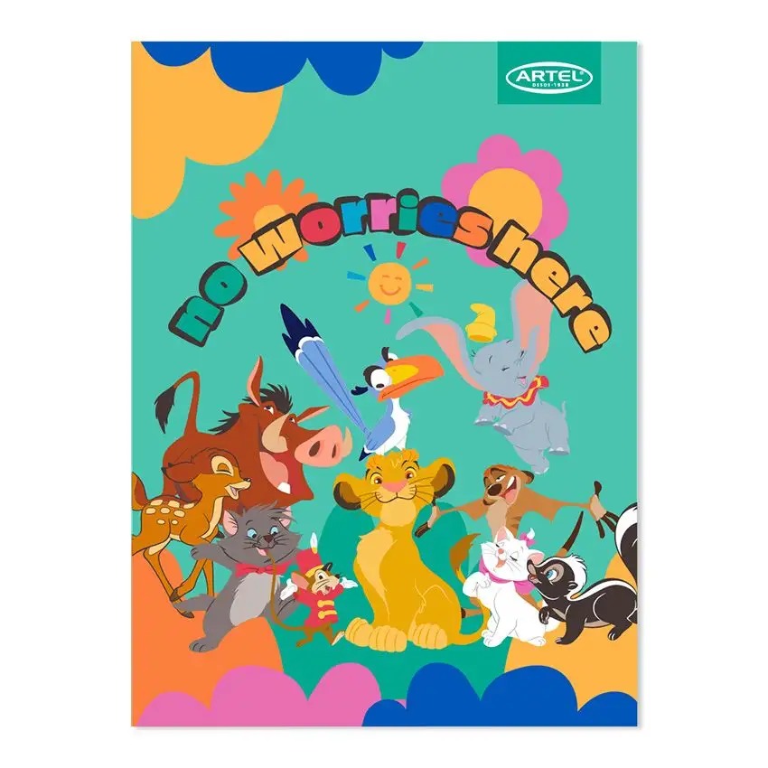 CUADERNO ARTEL 100 HOJAS COLLEGE DISNEY MATEMAT 7MM X10UD DISEÑOS - 4