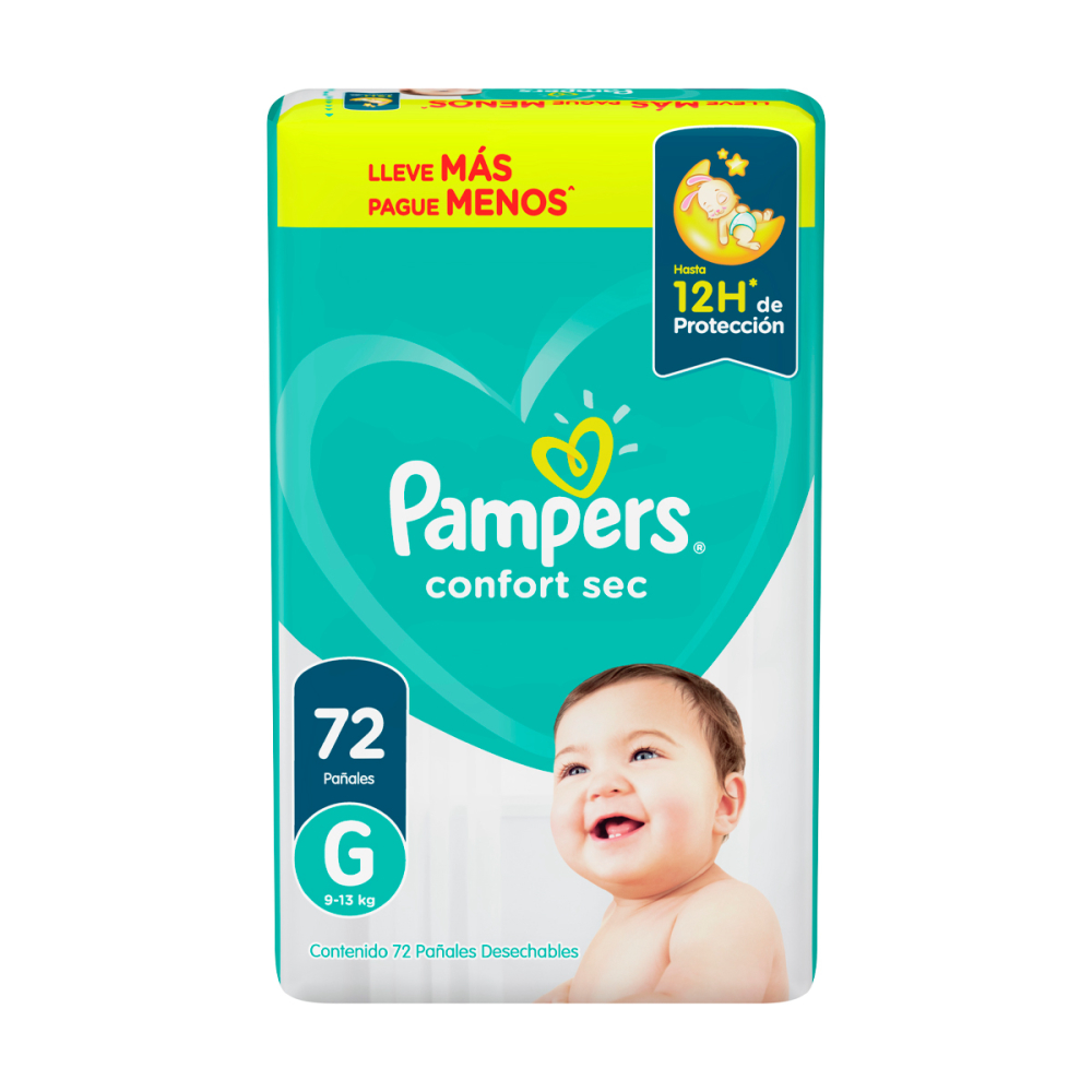 PAÑAL PAMPERS CONFORT SEC G X 72 UDS - 1