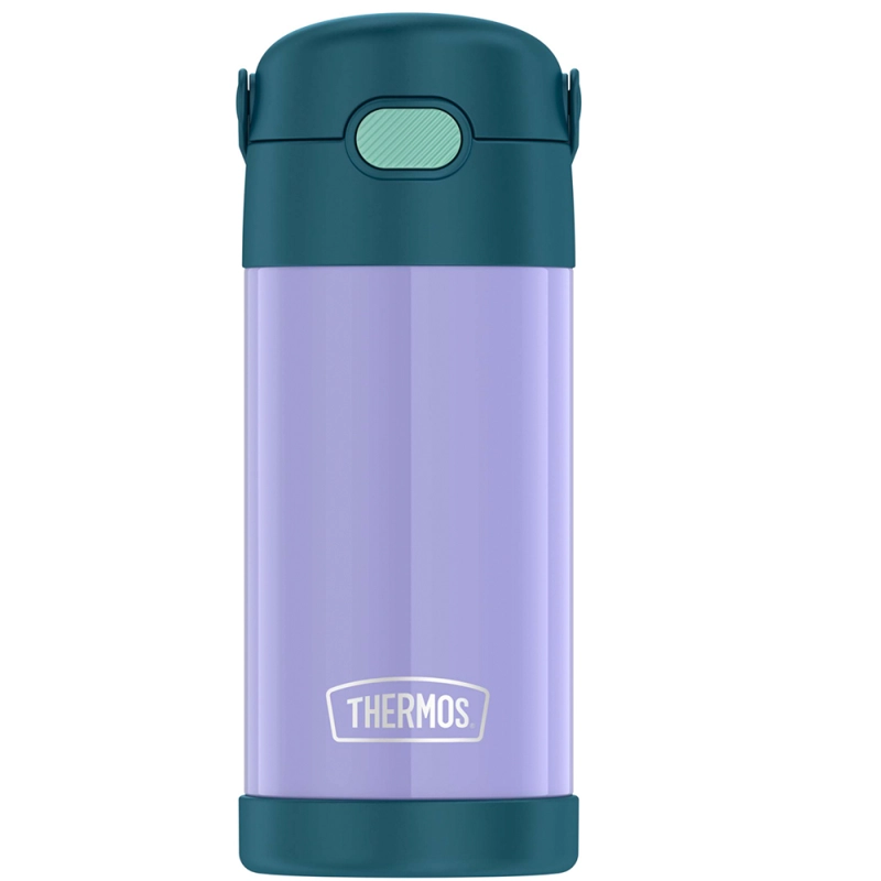 THERMOS BOTELLA LIQUIDO BOMBILLA ACERO INOXIDABLE LILA 355ML - 1