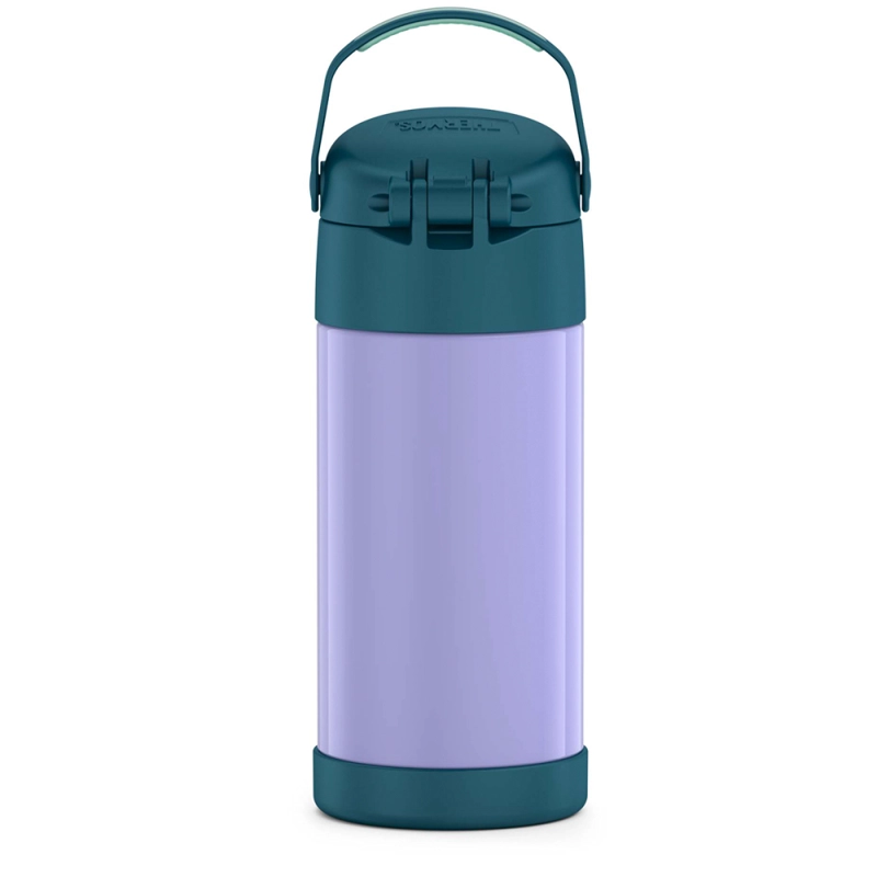THERMOS BOTELLA LIQUIDO BOMBILLA ACERO INOXIDABLE LILA 355ML - 2