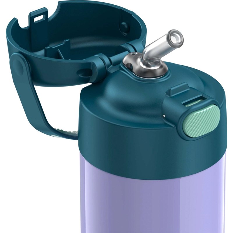 THERMOS BOTELLA LIQUIDO BOMBILLA ACERO INOXIDABLE LILA 355ML - 3