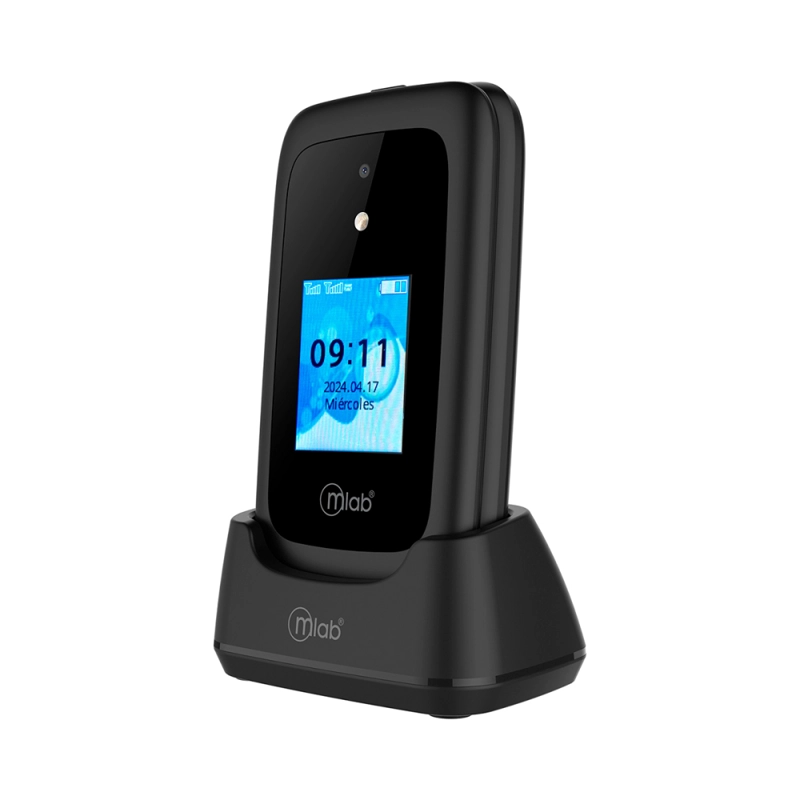 MLAB MLAB CELULAR SENIOR SHELL 4G SOS 2.8 + BASE CARGADOR NEGRO