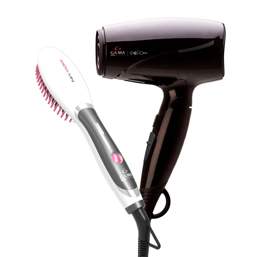 GAMA PACK SECADOR DE PELO EOLIC MINI + CEPILLO INNOVA MINI - 1
