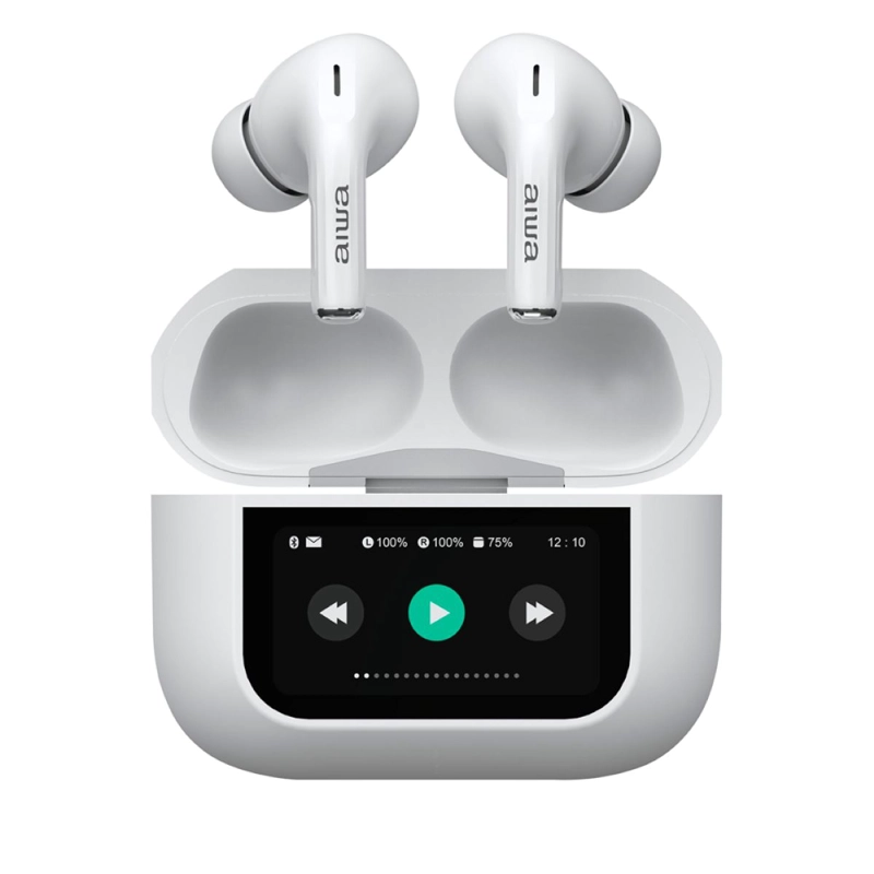 AUDIFONO AIWA TWS PRO CANCELACION DE RUIDOS PANTALLA BLANCO - 3