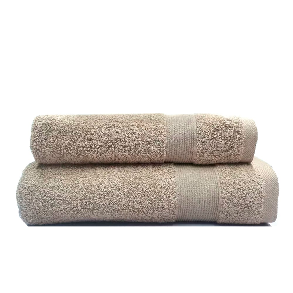 ANDES JUEGO TOALLAS LISA 2 PIEZAS BEIGE - 1