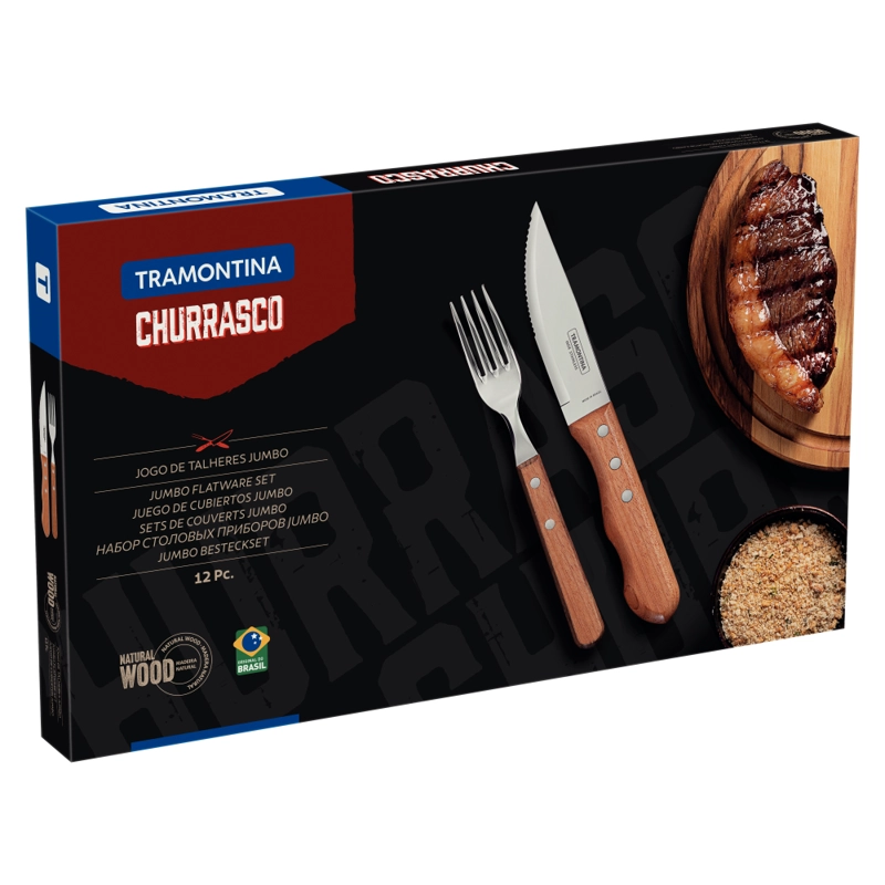 TRAMONTINA JUEGO DE CUBIERTOS 12 PIEZAS CHURRASCO - 2