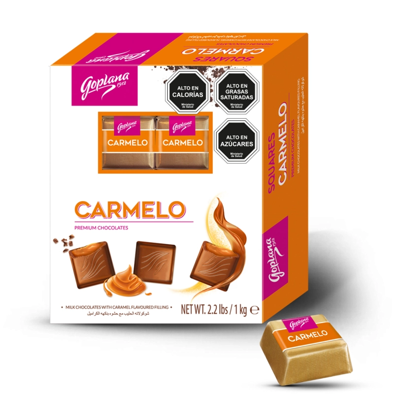 BOMBON CHOCOLATE GOPLANA 1 KG SABOR CARAMELO