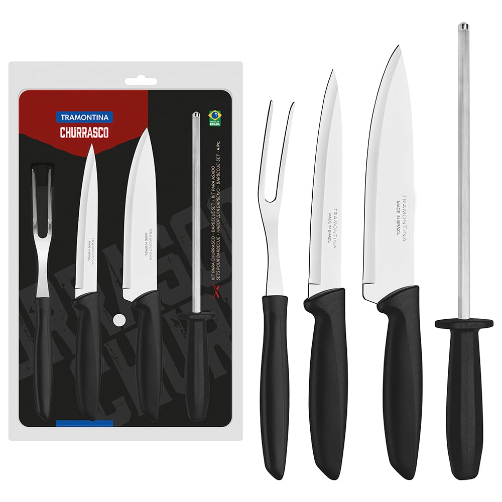JUEGO PARA ASADO TRAMONTINA PLENUS SET 4 PIEZAS - 1