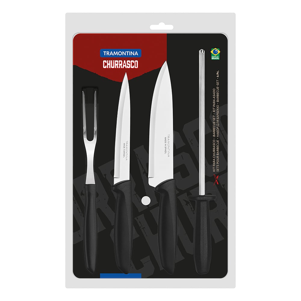JUEGO PARA ASADO TRAMONTINA PLENUS SET 4 PIEZAS - 3