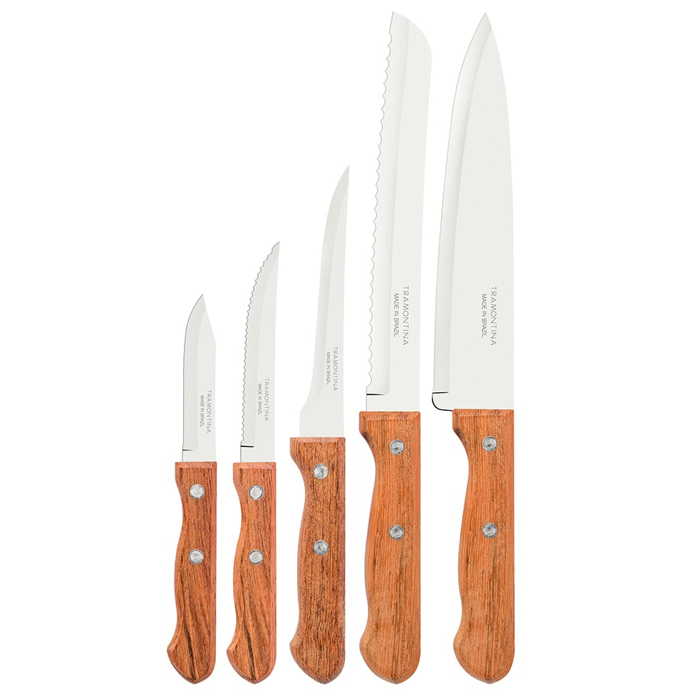 JUEGO DE CUCHILLOS DE COCINA TRAMONTINA DINAMYC 5 PIEZAS - 1