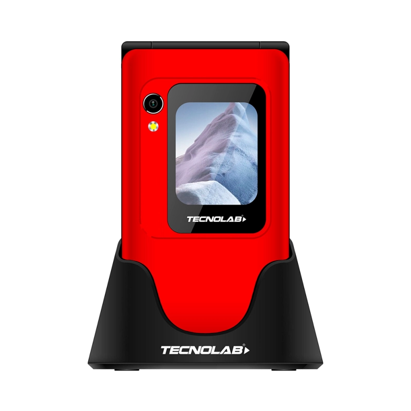 DBLUE CELULAR SENIOR 4G DOBLE PANTALLLA 2.8 ROJO