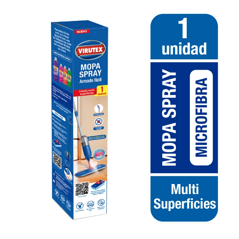 MOPA PLANA DE MICROFIBRA VIRUTEX CON SPRAY - 3