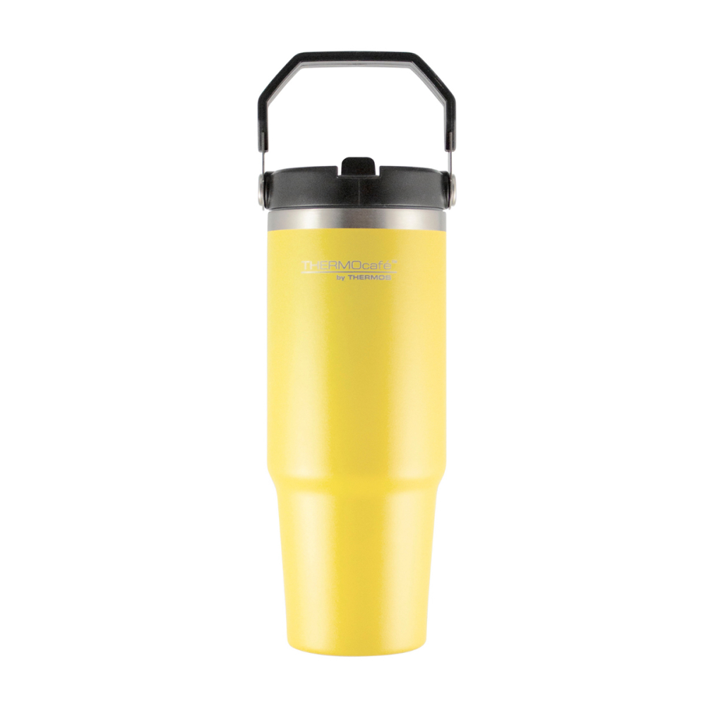 THERMOCAFE FLIPLID TRAVEL MUG 880ML ACERO INOX AMARILLO - 1