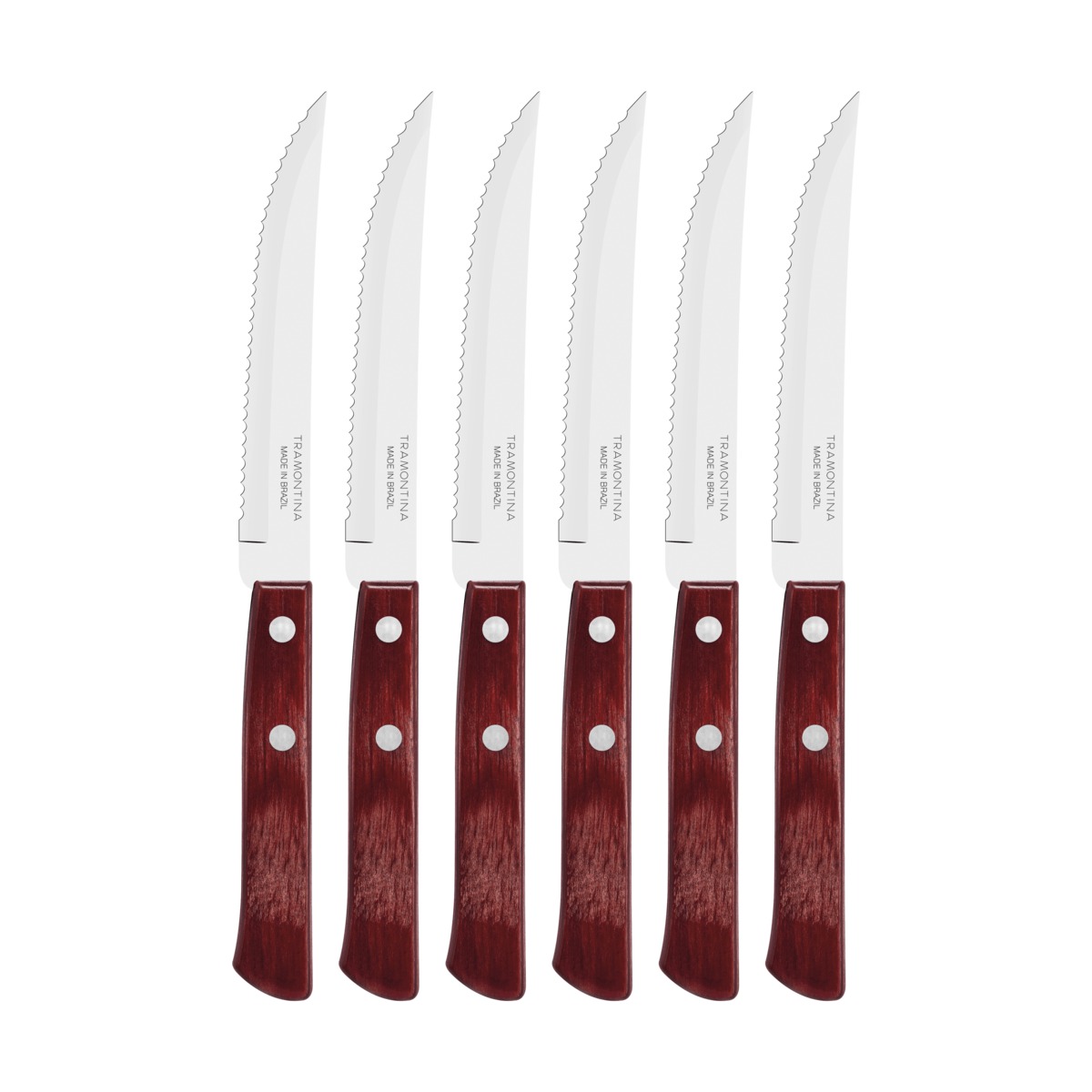 PACK TENEDOR TRAMONTINA MANGO MADERAX12UD+CUCHILLO 5PULGADAS - 5