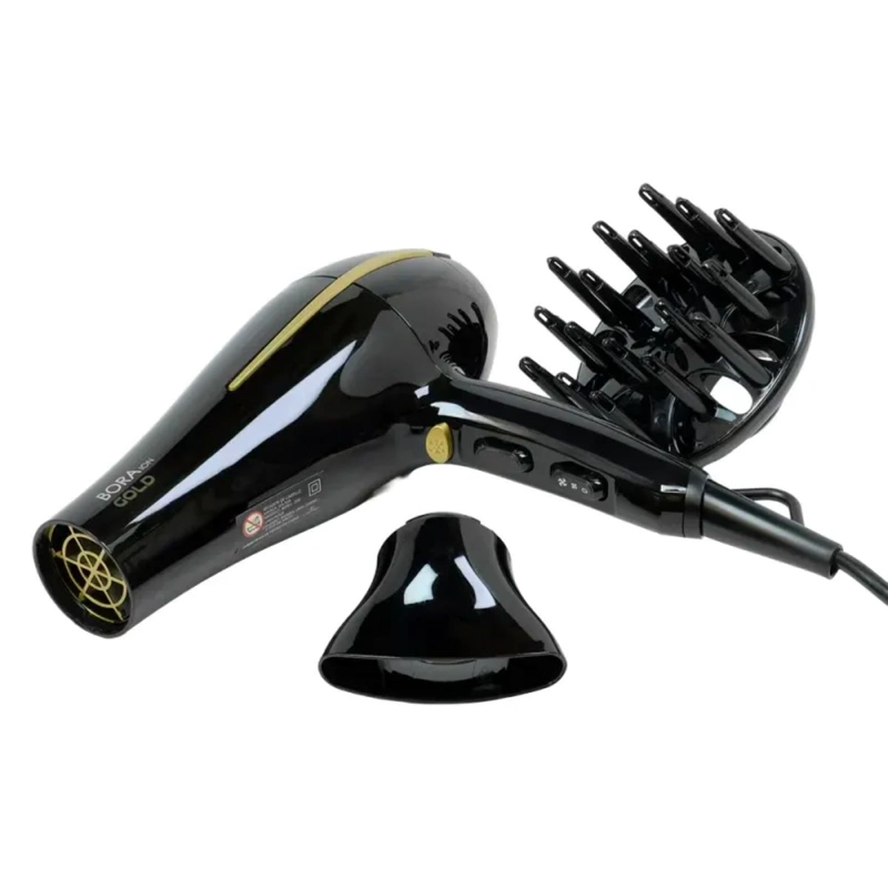 SECADOR DE PELO GAMA CERAMIC ION BORA GOLD COLOR NEGRO - 2