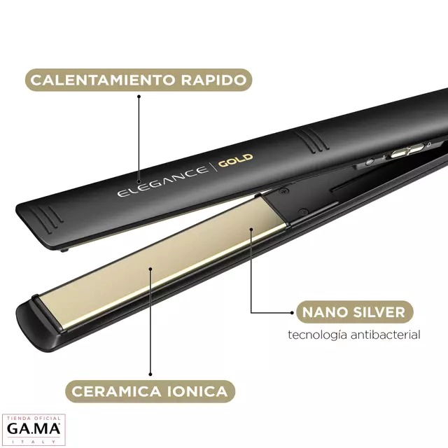 PLANCHA ALISADORA GAMA ELEGANCE GOLD ORO LIQUIDO - 3