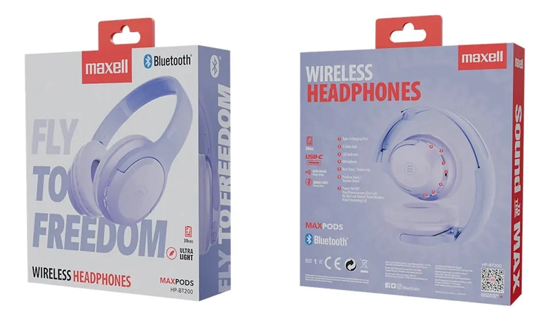 AUDIFONOS BLUETOOTH MAXELL 30HRS – COLOR PURPURA - 4