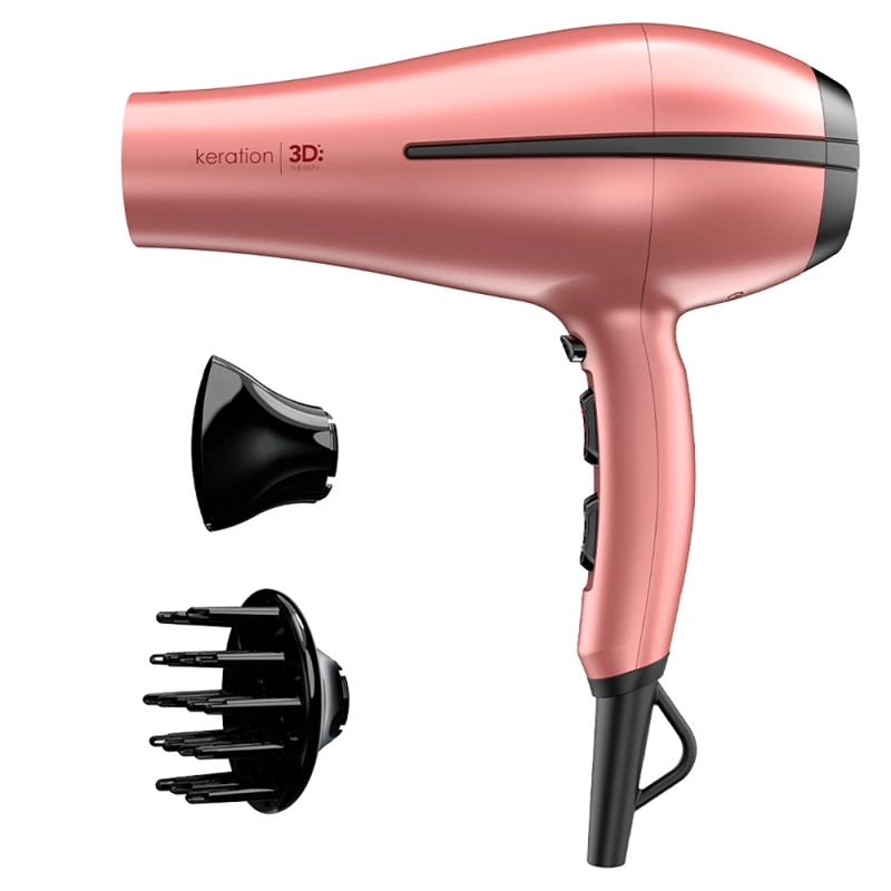 GAMA SECADOR DE PELO BORA 3D THERAPY ION KERATION 220V ROSA - 4