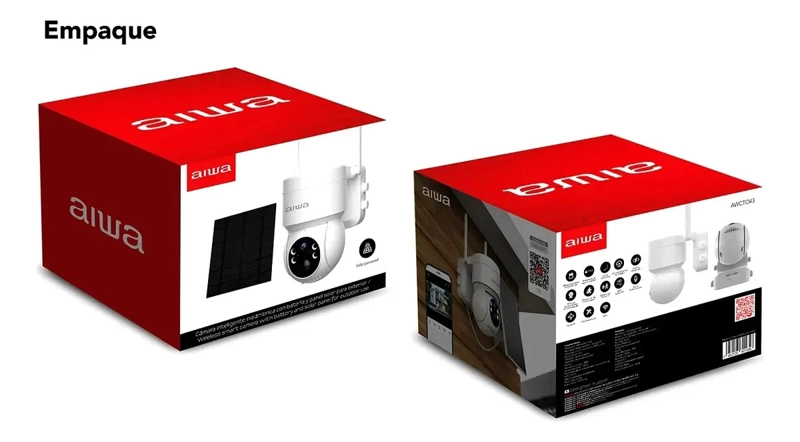CAMARA DE SEGURIDAD AIWA EXTERIOR AWCTO43 SMART PANEL SOLAR - 3