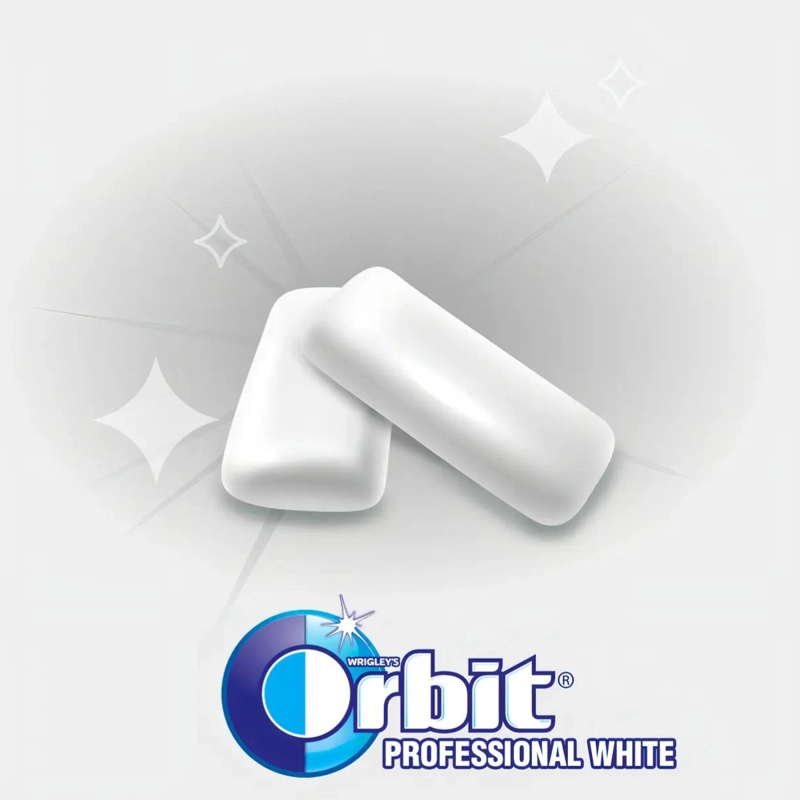 CHICLE ORBIT SIN AZUCAR PROFESSIONAL WHITE SPEARMINT 6X64 GR - 3
