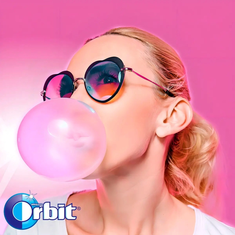 CHICLE ORBIT SIN AZUCAR PROFESSIONAL BUBBLEMINT 6X64 GRS - 4