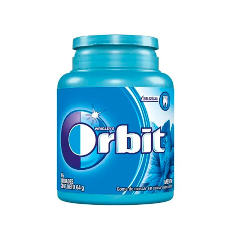 CHICLE ORBIT SIN AZUCAR PROFESSIONAL MENTA 6X64 GRS - 1