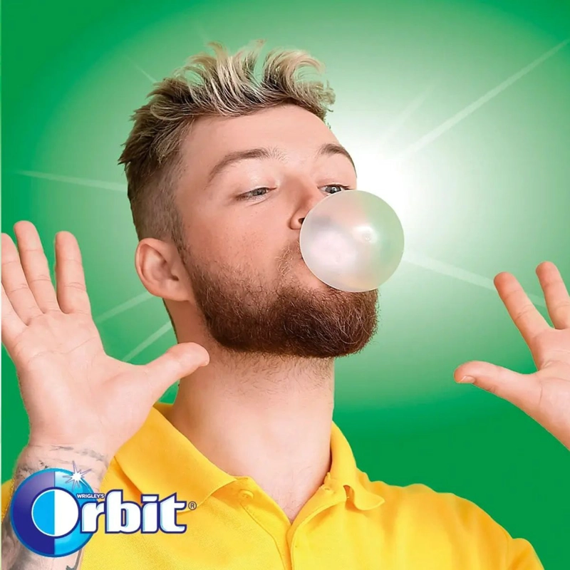CHICLE ORBIT SIN AZUCAR PROFESSIONAL HIERBABUENA 6X64 GR - 4