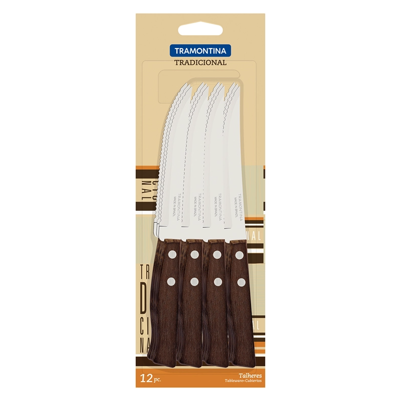 PACK 12 CUCHILLOS TRAMONTINA ASADO 5 PULGADAS / SUPERSTORE - 1