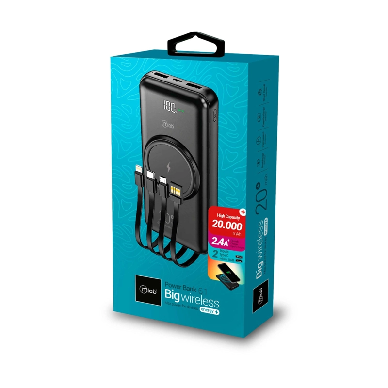 POWERBANK INALAMBRICA 20.000 MAH MLAB - 9