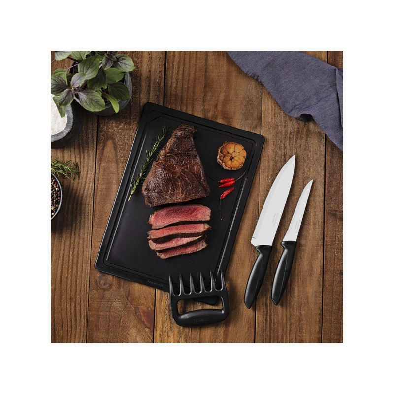 JUEGO PARA ASADO TRAMONTINA PLENUS 4 PIEZAS NEGRO - 3
