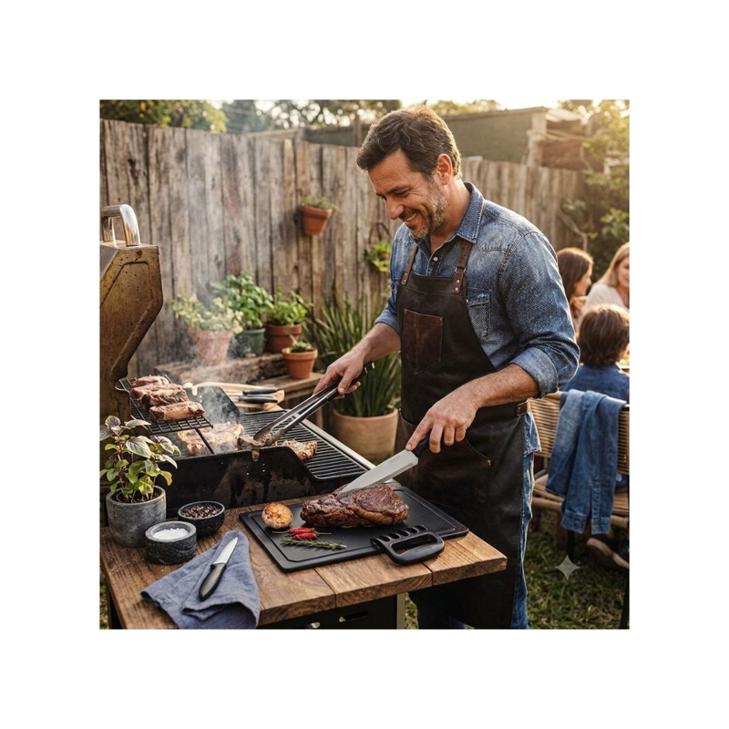 JUEGO PARA ASADO TRAMONTINA PLENUS 4 PIEZAS NEGRO - 4