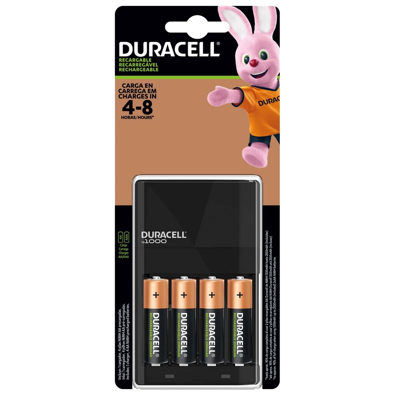 PACK CARGADOR DURACELL +4 PILAS AA +4 PILAS AAA RECARGABLES - 2