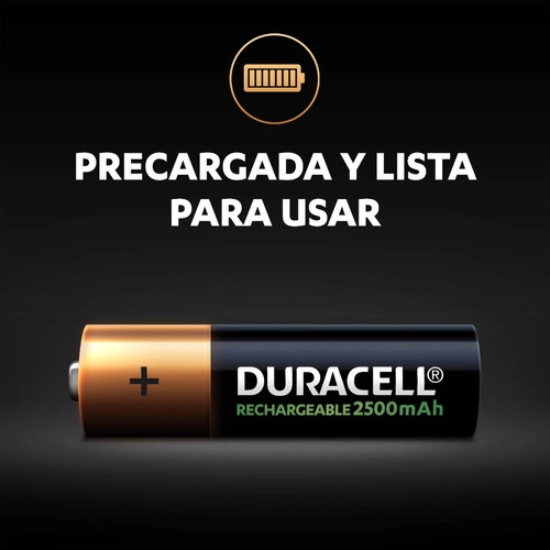 PACK CARGADOR DURACELL +4 PILAS AA +4 PILAS AAA RECARGABLES - 7