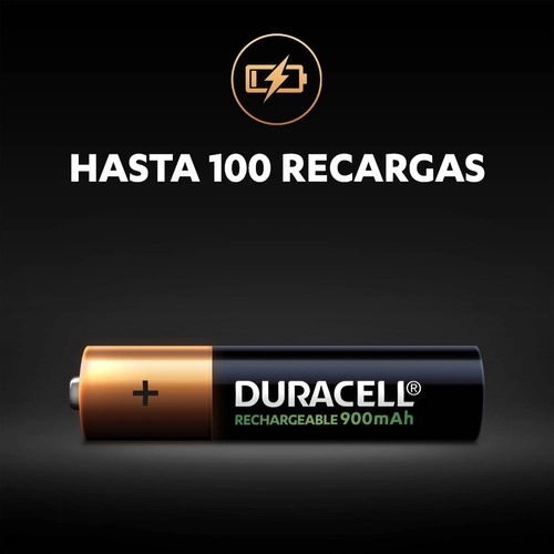 PILA RECARGABLE DURACELL TAMAÑO AAA 4 UNIDADES 900 MAH - 4