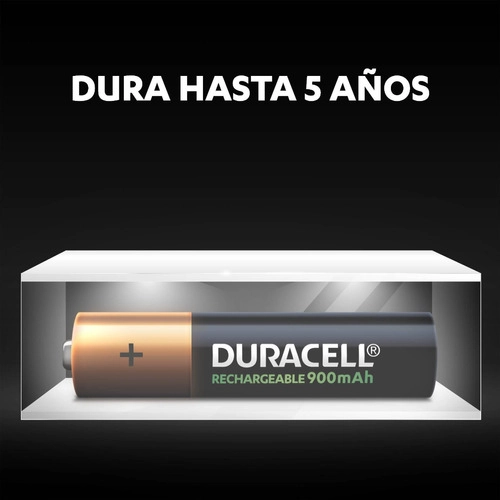 PILA RECARGABLE DURACELL TAMAÑO AAA 4 UNIDADES 900 MAH - 7