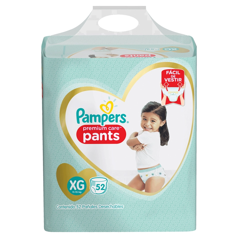 PAMPERS PAÑAL  PANTS PREMIUM CARE XG X 52 UND - 1