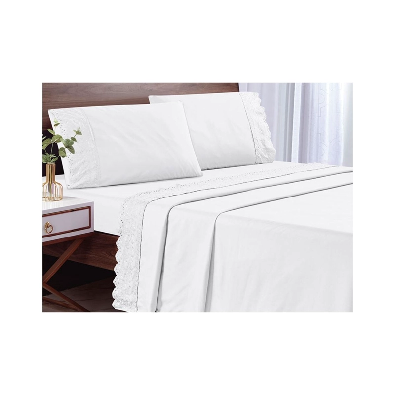 SABANAS ANDES BRODERIE MICROFIBRA 1.5 PLAZAS BLANCO - 2