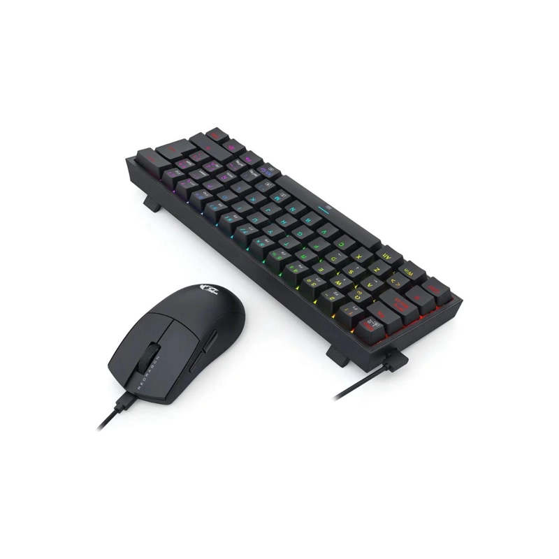 PACK GAMER REDRAGON TECLADO Y MOUSE K617RGB SP+M724 NEGRO - 3