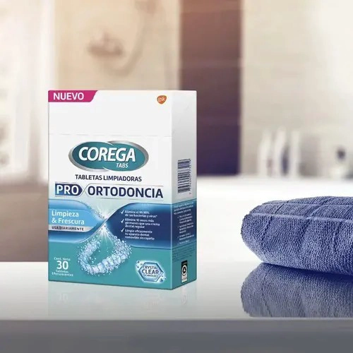 TABLETAS LIMPIADORAS COREGA PRO ORTODONTICS 30 TABLETAS - 3